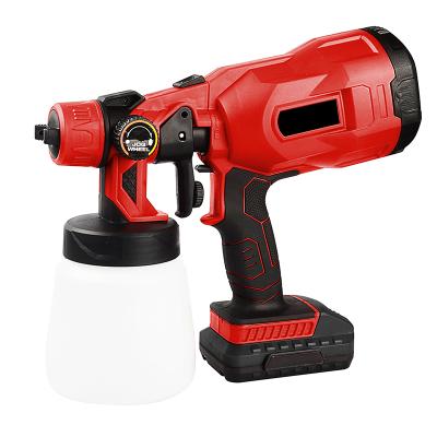 China Cordless Handheld Easy Paint Sprayer Gun Rechargeable Battery Operated Paint Spray Gun High Power for sale