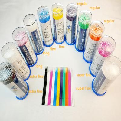 China Disposable Class I Disposable Colored Dental Line Micro Micro Brush Swab Tip Dental Product Applicator Brushes for sale