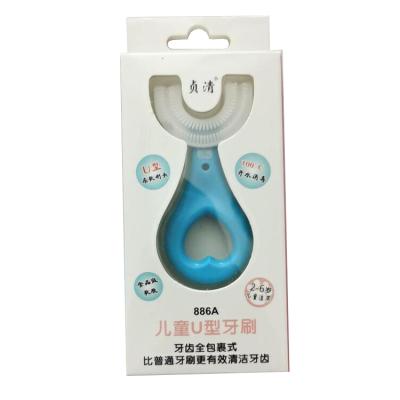 China Hotel Orthodontic Eco-friendly Silicone Soft Toothbrush Kids Lace Toothbrush Blue Teeth Whitening for sale