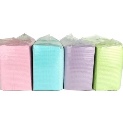 China Colorful Medical Waterproof Sterile Dental Disposable Bibs 3ply Regional Dental Colored Disposable Dental Bibs for sale