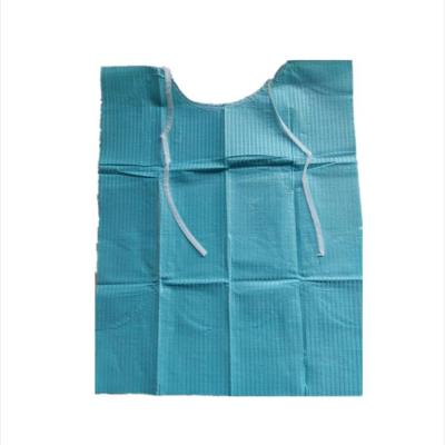 China Hot Sale Disposable Material Waterproof Towel Dental Bib With Tie For Dental for sale