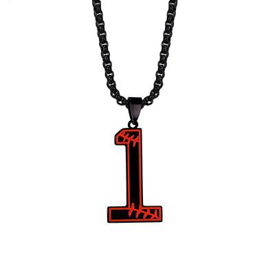 China Environmental Friendly Custom Design Silver Gold Plated Jewelry Stainless Steel Arabic Lucky Numbers Pendant Necklace For Women Men for sale