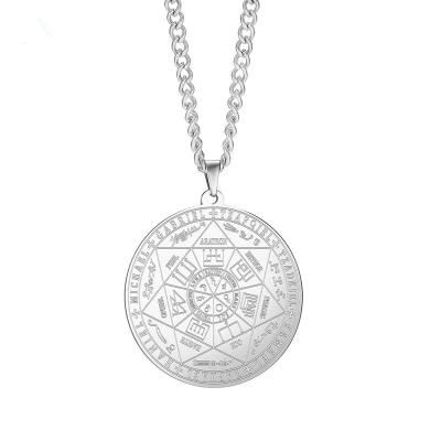 China Environmental Friendly Solomon's Six-Pointed Star Joint Talisman Stainless Steel Pendant Necklaces 20