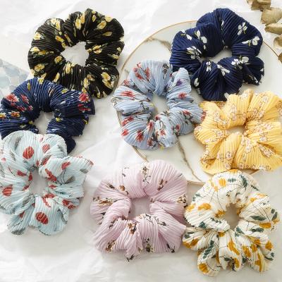 China Fashion hair scrunchies makers shape broken flower crushed luxury colorful hair scrunchies headbands for women headband for sale