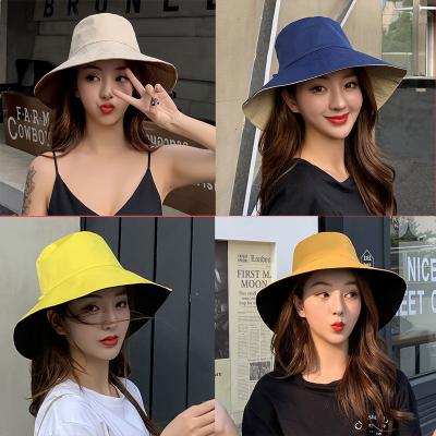 China Fashion Simple Reversible Bucket Hat\Comfortable Foldable High Quality Custom\Durable Fashion Summer Sun Cloth Bucket Hat Ladies for sale