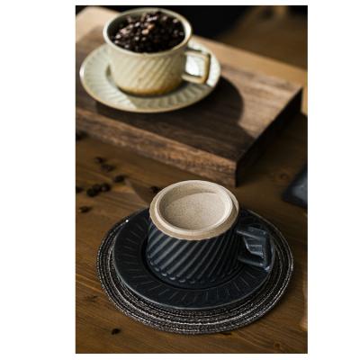 China Sustainable Functional Daily Use Custom Ceramic Wholesale Coffee Mug Cup And Saucer for sale