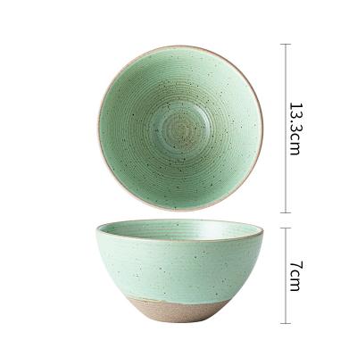 China Viable Coral Wholesale Bowls For Soup Udon Instant Noodles Custom Printed Ceramic Set Customized for sale