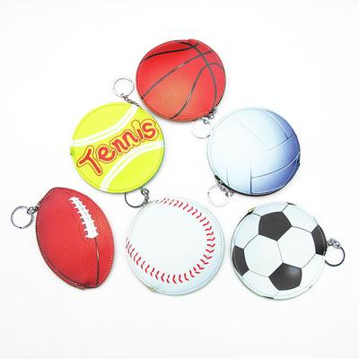 China Hot Selling Custom Document Passport Holder Sports Designs Custom Football Fan Gifts PU Coin Purse Card Holders Coin Purse Sports Gift for sale