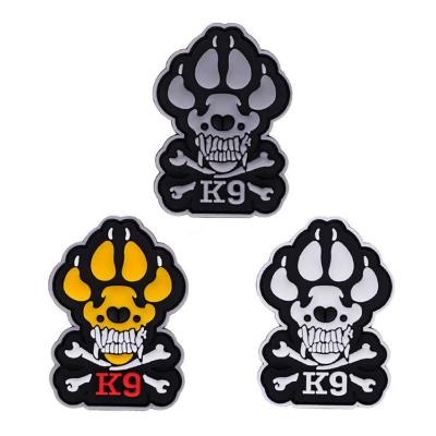 China 3D K9 Unit Zombie Outbreak Response Team PVC Morale Tactical Patches 3d PVC Badge With Hook for sale