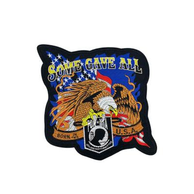 China 2020 Viable Popular Pattern Doll Iron-on Custom Biker Patches Embroidery Patch Eagle Embroidered for sale