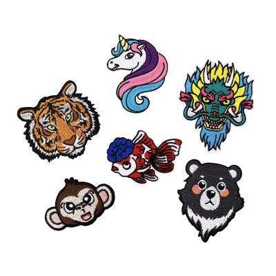 China Factory Price Viable Cheap High Quality Custom Cartoon Embroidered Animal Patches for sale