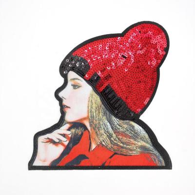 China Sustainable 2020 Hot Seller Custom Heat Transfer Embroidered Girly Great Patches For Apparel for sale