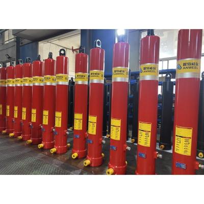 China Hot Sale 20 Ton 50mm Stroke Dump Trailer Telescopic Cylinders 5 Stage Hydraulic Cylinder for sale