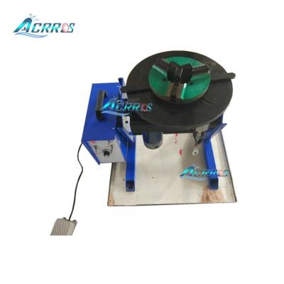 China MIG/CAT/CO2 Rotating Welding 50 Kg Capacity Welding Chuck Clamping 200mm Foot Pedal Welding Positioner Turntable Machine for sale