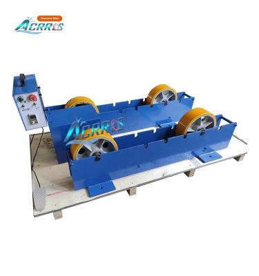 China Economical rework 6000KGS welding station motorized stand roller rotator PU roller ISO welding pipe/plant turning roller for sale