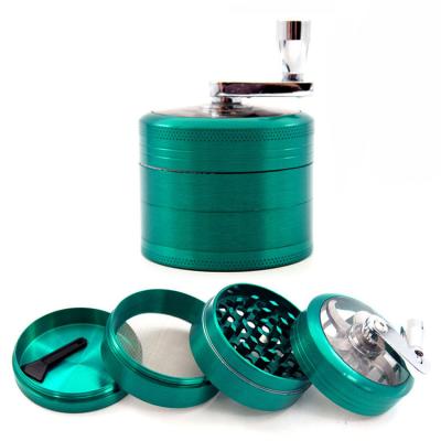 China 4 Layers Manual Herb Grinder Tobacco Weed Herb Grinder Manual Tobacco Weed Smoking Accessory Zinc Alloy Material Smoking Spice for sale