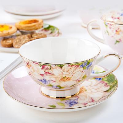 China Viable antique bulk fine bone china ceramic coffee cup and saucer, china tea cup and saucer set for sale