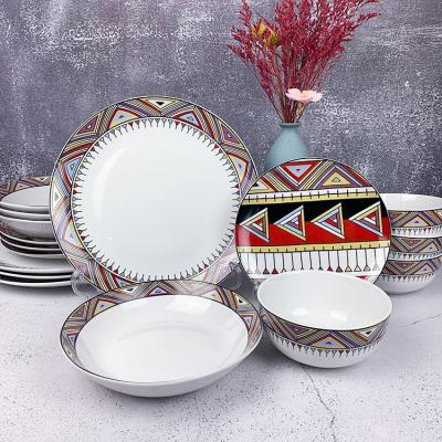 China Viable wholesale made in best qualiti bone china bone china colored ceramic colored porcelain dinnerware sets for sale