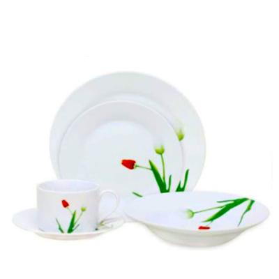 China Sustainable New Stockded Bone China Dinnerware Set With Bowls And Cups for sale