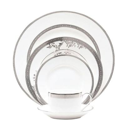 China Viable China Round New Shape Bone China Dinner Set With Decal Design Half Full Tea Sets for sale