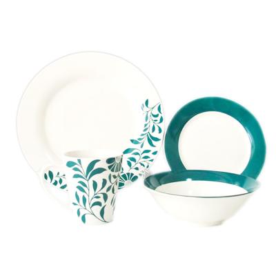 China 16pcs disposable cut decal porcelain dinner set, good quality with cheap price ceramic dinnerware sets for sale