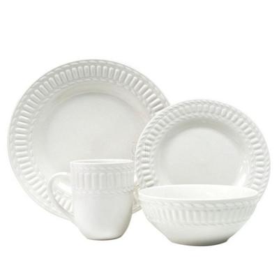 China Sustainable Moroccan Pottery Wedding Bowls And Plates Ware Porcelain Dinnerware Set for sale