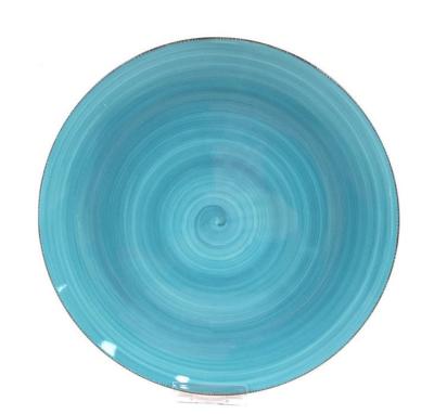 China Disposable Stock Embossed Stoneware Plates Cheap Elegant Ceramic Dinner Side Dishes for sale