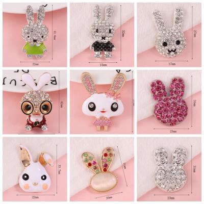 China Custom Lovely Trend Waterproof Luxury Metal PVC Crystal Shoe Lace Rabbit Charms Designer Charms For Croc Decorations Bracelets For Woman for sale