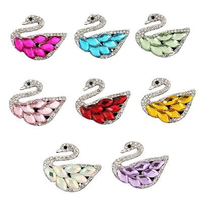 China Luxury designer waterproof metal swan charms factory direct sale diy cartoon croc new style Croc shoe charms clog PVC shoes accessories for sale