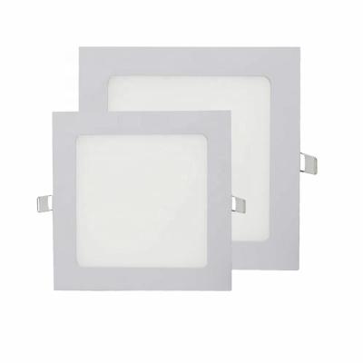 China Ultra Thin 3W 6W 9W 12w 18W 24 Recessed Square Hotel Room Fixture LED Ceiling Light Panel for sale