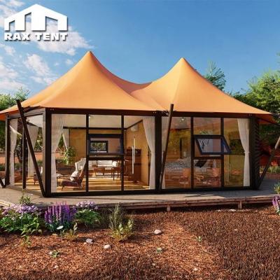 China UV Resistance Glamping Tent House For Luxury Hotels With Good Heat Insulation for sale