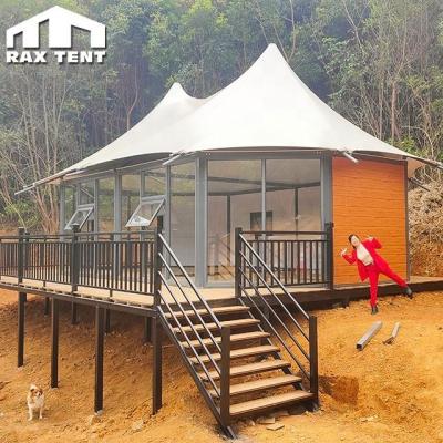 China UV Resistance 60sqm Outdoor Glamping Hotel Tent For Luxury Resort Hot Sale for sale