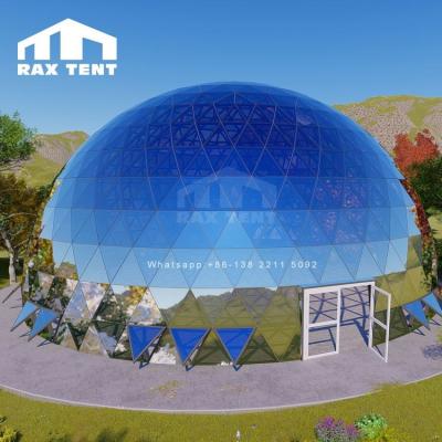 China 20M Large UV-Resistant Geodesic Glass Dome Tent with Stained Glass for Event Wedding Party in Backyard Garden for sale