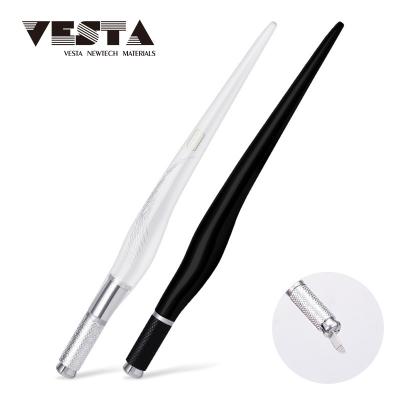 China Vesta Permanent Hot Sale Stainless Steel Semi Permanent Manual Tattoo Pen Eyebrow Microblading Pen Makeup for sale