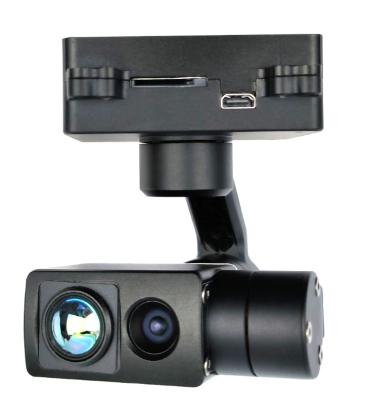 China Fixed Focus Visible Light + 640x512 Thermal Imaging Dual Light 120g Small Gimbal IP /HDMI Output for sale