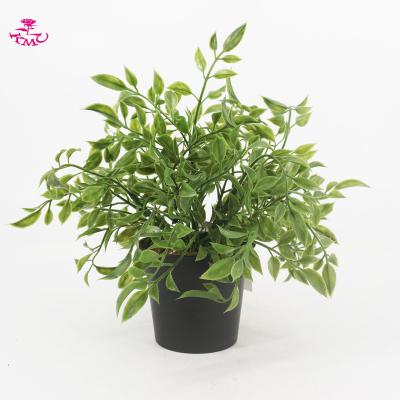 China Realistic Hot Selling Nature Touch Artificial Eucalyptus Leaves Potted For Indoor Decoration for sale