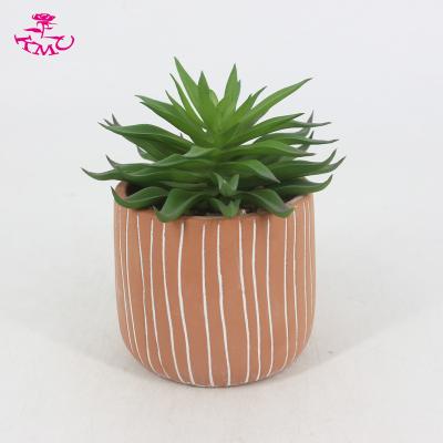 China Wholesale Minimalist Plant Home Decor Artificial Succulent Plant in Clay Pot for Indoor Office Decoration for sale