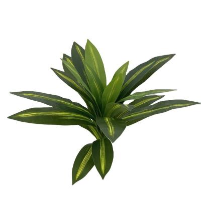 China Artificial Dragon Plant Tree Decoration Plastic Dracaena Leaf Greenery Bushes Large for sale