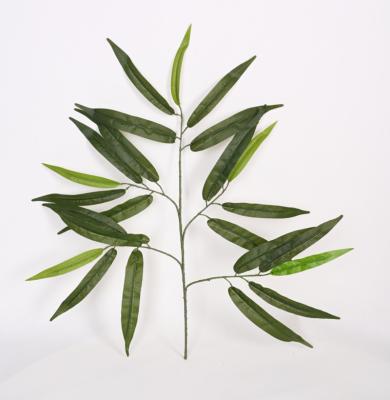 China T0224B Decoration Art Greenery Plants Plastic Leaves Green Branch Artificial Mango Spray for sale