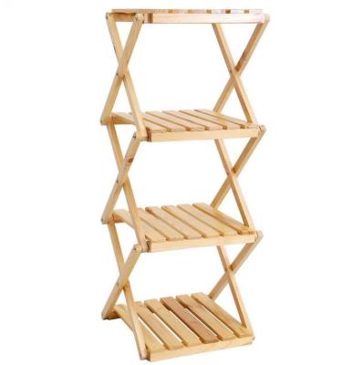 China - Selling Bamboo Folding 4 - Layer Storage Eco-friendly Warm Rack for sale