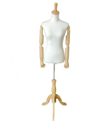 China With Plastic Arm Legs Adjustable Wooden Arms Dress Form Mannequin for sale