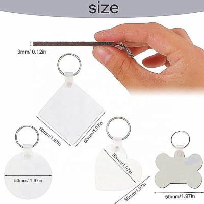 China For Decoration Custom Shaped Clear Acrylic Key Chain Blanks for sale