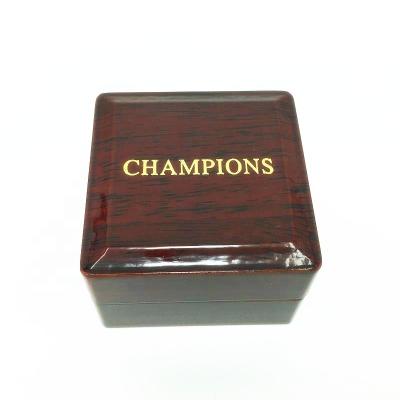 China Linghu Red Wood Leather Ring Box Linghu Soccer Basketball Baseball Hockey Display Handmade Custom Wooden Gift Box Championship 1 for sale