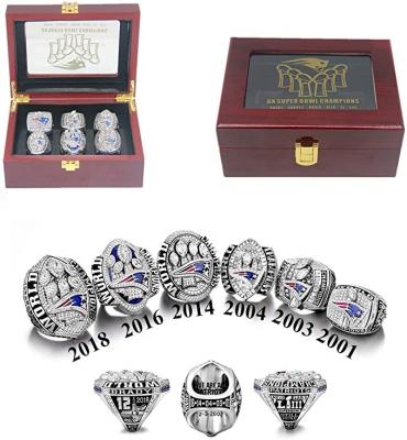 China Linghu Youth Mens Sports Champion Ring NFL Super Bowl Football Championship Rings Tom Brady New England Patriots Ring CLASSIC Custom Set for sale