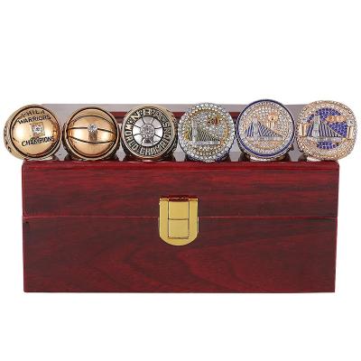 China CLASSIC Custom Linghu Men's Youth Sports Champion Rings Show Gift Box Basketball Championship Rings Golden State Warriors Ring Set for sale