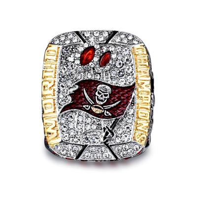 China Linghu CLASSIC Custom Super Bowl 55th Football Ring Show Gift Box NFL Tom Brady Tampa Bay Buccaneers Championship 2020-2021 Ring for sale