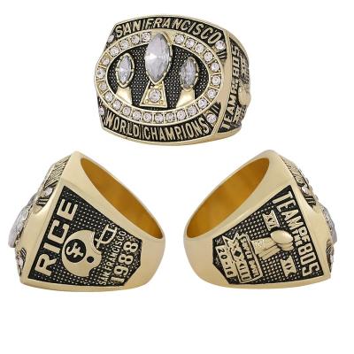 China CLASSIC Custom Linghu 23rd Super Bowl Football Rings Show Gift Box NFL San Francisco 49ers 1988-1989 Championship Ring for sale