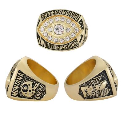 China CLASSIC Custom Linghu 16th Super Bowl Football Rings Show Gift Box NFL San Francisco 49ers 1981-1982 Championship Ring for sale