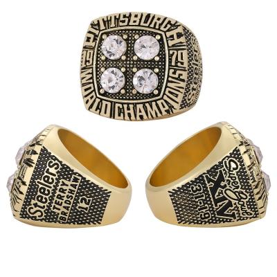 China CLASSIC Custom Linghu 14th Super Bowl Football Rings Show Gift Box NFL Pittsburgh Steelers 1979-1980 Championship Ring for sale