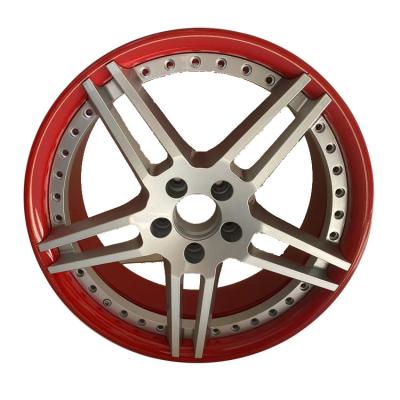 China Forgiato ALLOY Wheels Alloy Sport Rims 15 16 17 18 19 20 21 22 23 24 25 26 Inch Custom Wholesale Racing Luxury Red Rim 2 Piece Wheel for sale